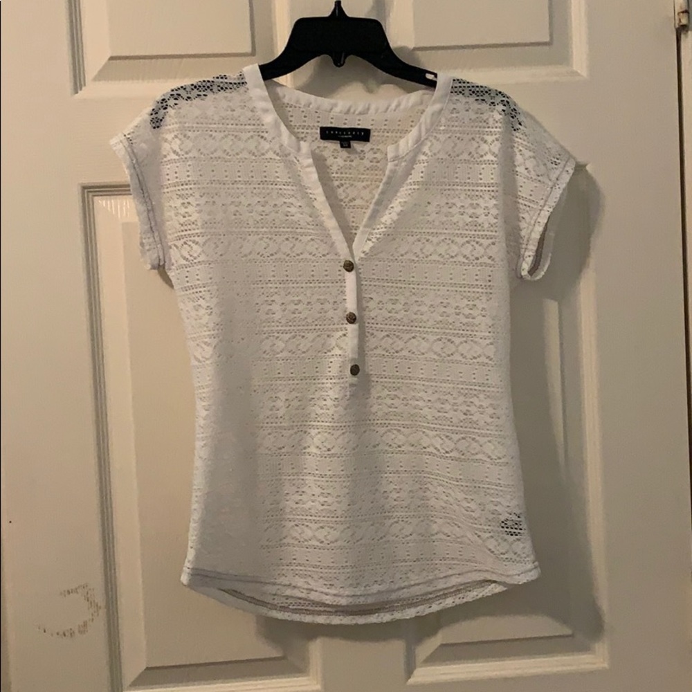 Sanctuary White Lace Top